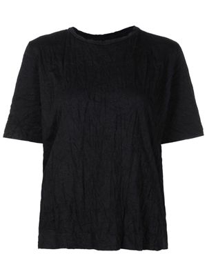 Osklen crinkled-finish crew-neck T-shirt - Black