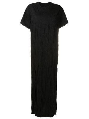 Osklen crinkled-finish maxi dress - Black