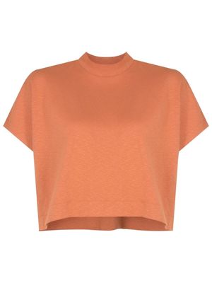 Osklen cropped cotton T-shirt - Brown
