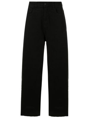 Osklen cropped-leg cotton trousers - Black