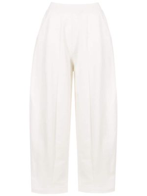 Osklen cropped tapered-leg trousers - White