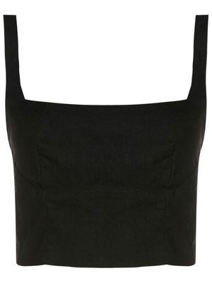 Osklen cropped thin-strap vest top - Black