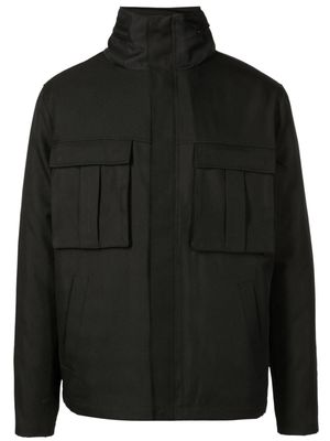 Osklen detachable hood twill jacket - Black