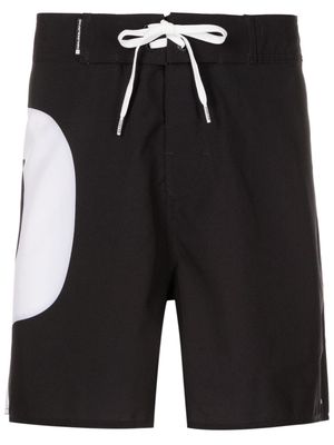 Osklen drawstring bermuda swim shorts - Black