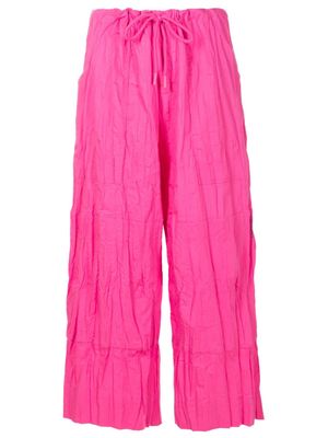 Osklen drawstring cropped trousers - Pink