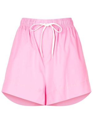 Osklen drawstring high-waisted shorts - Pink
