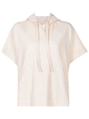 Osklen drawstring-hooded shortsleeved T-shirt - Neutrals