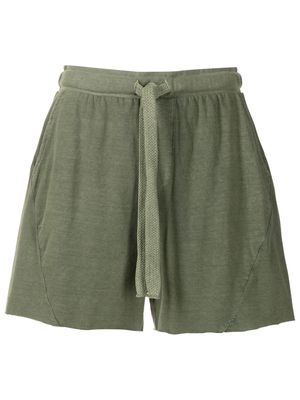 Osklen drawstring-waistband cotton shorts - Green