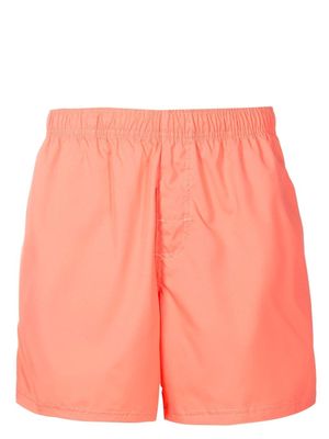 Osklen elasticated patch-pocket swim shorts - Orange