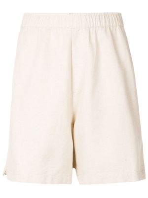 Osklen elasticated-waistband above-knee shorts - Neutrals
