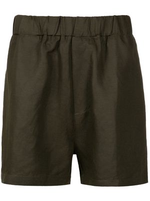 Osklen elsticated-waistband detail shorts - Green