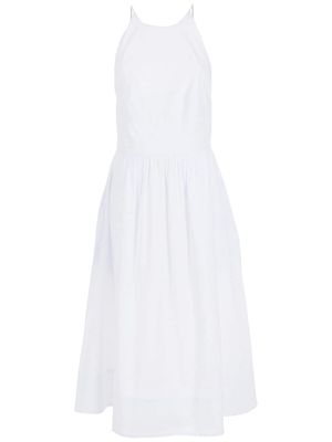 Osklen flared cotton midi dress - White