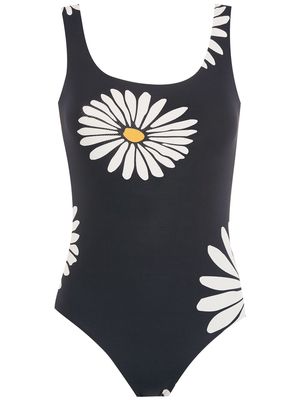 Osklen floral-print open-back swimsuit - Black