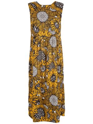 Osklen floral-print smock dress - Yellow