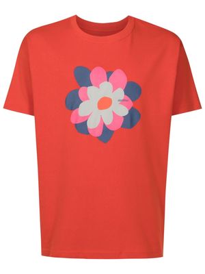 Osklen Flower Power cotton-blend T-shirt - Orange