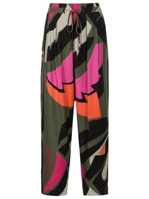 Osklen Foliage drawstring tapered trousers - Multicolour
