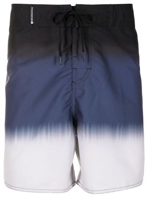 Osklen Fuzz Stripes gradient-effect swim shorts - Blue