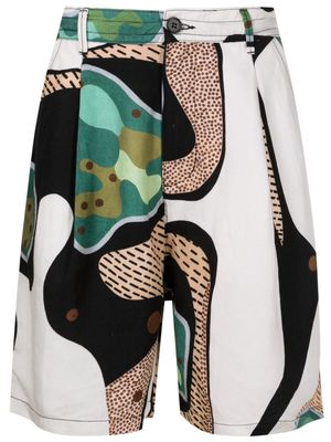 Osklen graphic-print cotton shorts - Multicolour