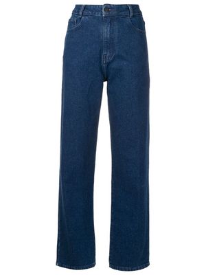 Osklen high-rise straight-leg jeans - Blue