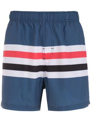 Osklen horizontal-stripe swim shorts - Blue