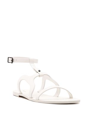 Osklen Ipanema leather flat sandals - White