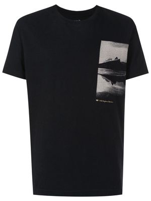 Osklen Ipanema-print cotton T-shirt - Black
