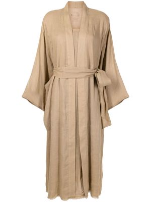 Osklen Kimono linen-blend midi dress - 275