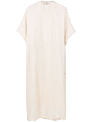 Osklen layered cotton canvas midi dress - Neutrals