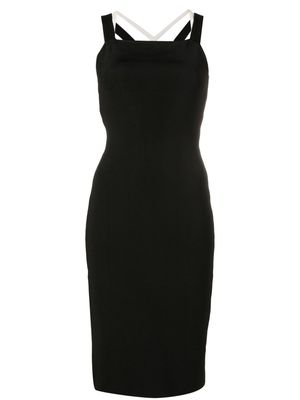 Osklen layered criss-cross midi dress - Black