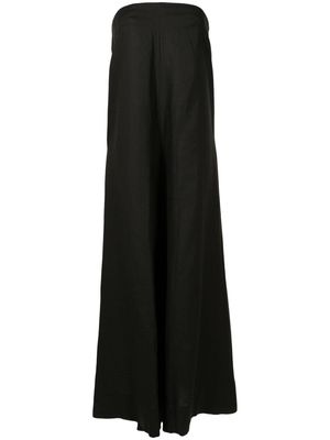 Osklen linen-blend off-shoulder jumpsuit - Black