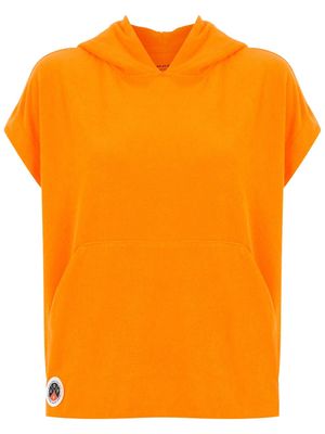 Osklen logo-patch short-sleeve hoodie - Orange