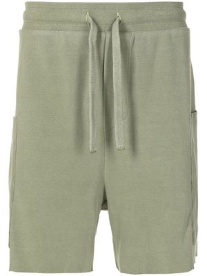 Osklen logo-print cotton bermuda shorts - Green