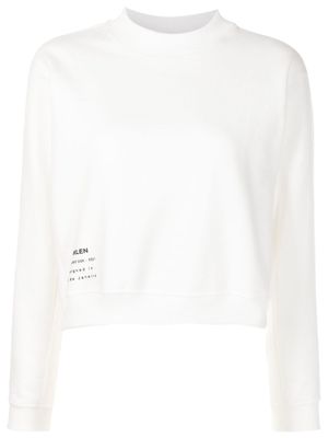 Osklen logo-print cropped sweatshirt - White