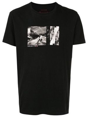 Osklen logo-print detail T-shirt - Black