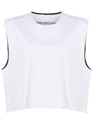 Osklen logo-print reversible vest - White