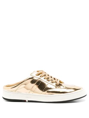 Osklen metallic slip-on style sneakers - Gold