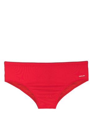 Osklen Montaria logo-print swim trunks - Red
