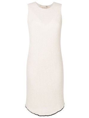 Osklen open-knit sleeveless midi dress - White