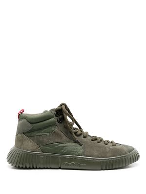 Osklen padded-ankle high-top sneakers - Green