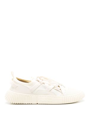 Osklen panelled lace-up fastening sneakers - White