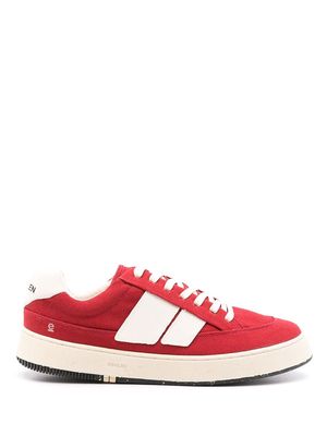 Osklen panelled low top sneakers - Red