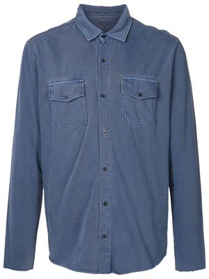Osklen patch-pocket cotton shirt - Blue