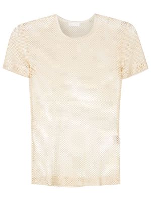 Osklen perforated-mesh short-sleeved T-shirt - Neutrals