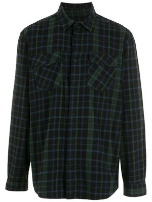 Osklen plaid check pockets shirt - Blue