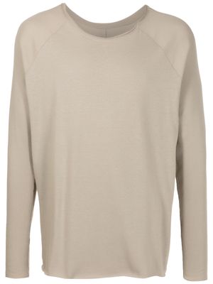 Osklen raw-edge long-sleeved T-Shirt - Neutrals
