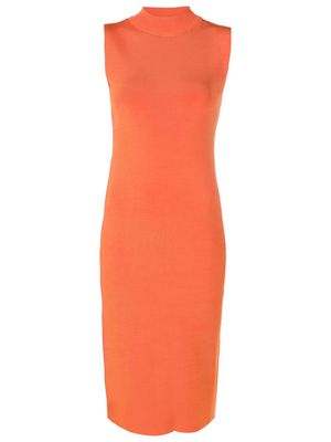 Osklen ribbed-knit midi dress - Orange