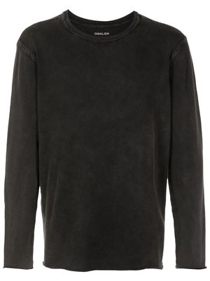 Osklen rolled-trim long-sleeved T-shirt - Black