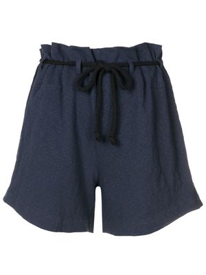 Osklen rope-tie cotton shorts - Blue