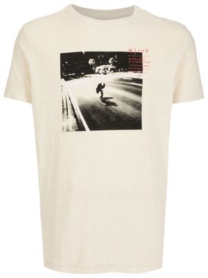 Osklen Rough Sk8 Commuting mélange-effect cotton T-shirt - Neutrals