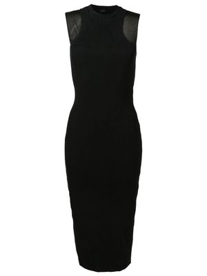 Osklen semi-sheer sleeveless dress - Black